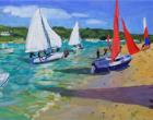 Sailing Boats ,Salcombe,(oil on canvas)