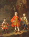 Three sons of Maria Theresa of Austria (oil)