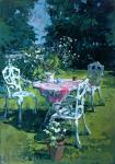 White Chairs at Belchester, 1997 (oil on canvas)
