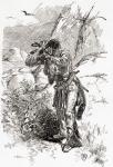 An Apache Indian hunting in the 19th century. From The History of Our Country, published 1900