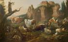 Lovers in a Classical Landscape with Animals