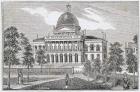 Southern view of the State House in Boston on Beacon Street, from 'Historical Collections of Massachusetts', by John Warner Barber, engraved by S. E. Brown, 1839 (engraving)