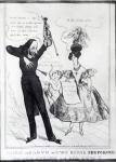 'Music and Love or Two Rival Performers on one String and one Bow', caricature of Hector Berlioz (1803-69) and Harriet Smithson (1800-54) (engraving) (b/w photo)