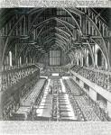The Inside of Westminster Hall (litho) (b/w photo)