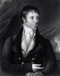 Charles Brockden Brown (1771-1810) engraved by John B. Forrest (1814-70) from a miniature, 1805 (engraving) (b&w photo)