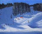 Ski school,Morzine,2014 (oil on canvas)