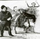 Galop Chromatique Caricature of Luigi Lablache, Franz Liszt (1811-86) at the piano and Francois Habeneck