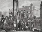 The Execution of Robespierre and his Followers in 1794, engraved by Jonnard (engraving)