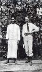 Robert Louis Stevenson and his friend Tuimale Aliifono (b/w photo)