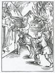 Of folys that forget them selfe and do another mannys besynes leuynge theyr owne undone, illustration from Alexander Barclay's English translation of 'The Ship of Fools', from an edition published in 1874 (engraving)