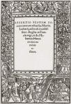 Title page of Henry VIII's book against Luther, written during the Tudor period in England. From a contemporary print.