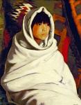 Indian Girl in a White Blanket, 1917 (oil on canvas)