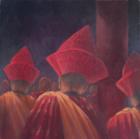 Buddhist Monks, Bhutan, 2012 (acrylic on canvas)