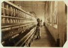 Sadie Pfeifer, only 4 feet tall, has worked for 6 months at Lancaster Cotton Mills, South Carolina, 1908 (b/w photo)