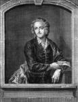 Portrait of Thomas Gray (1716-71) (engraving) (b&w photo)