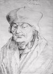 Portrait of Desiderius Erasmus (1469-1536) 1520 (charcoal on paper)