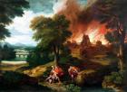 The Burning of Troy (oil on canvas)
