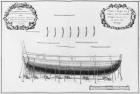 Profile of a partly planked vessel, illustration from the 'Atlas de Colbert', plate21 (pencil & w/c on paper) (b/w photo)