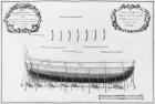 Profile of a partly planked vessel, illustration from the 'Atlas de Colbert', plate21 (pencil & w/c on paper) (b/w photo)