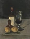 Still Life with Bottle, Glass, and Lemons, 1867-9 (oil on canvas)