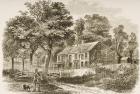 Home of the historian, William H. Prescott, Pepperill, near Boston, in c.1870, from 'American Pictures' published by the Religious Tract Society, 1876 (engraving)