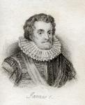 James I of England, from 'Crabb's Historical Dictionary', published 1825 (litho)
