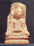 Seated Buddha in meditation, from Tumshuq (Xinjiang) 4th-5th century (wood)
