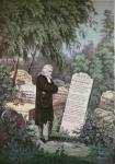 The Rev. John Wesley visiting his mother's grave (litho)