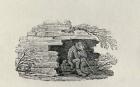 Seated Man Sheltering 'History of British Birds and Quadrupeds' (engraving)