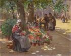 The Flower Seller, 1912 (oil on board)