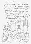 From a facsimile of a letter sent to the Rev. Frederick Harford in 1869 by Gustave Dore. From Life and Reminiscences of Gustave Dore, published 1885.