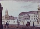 The Gerndarmenmarkt (pen & ink and w/c on paper)
