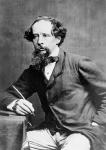 Charles Dickens, 1861 (b/w photo)