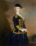 Portrait of Nancy Fortesque wearing a dark blue riding habit (oil on canvas)