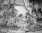 Nativity, 1654 (etching) (b/w photo)