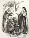 Romeo buys poison from the apothecary, illustration from Romeo and Juliet, from 'The Illustrated Library Shakespeare', published London 1890 (litho)