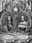 Louis XIV (1638-1715), King of France and Marie-Therese (1638-83) of Austria, engraved by Pieter II de Jode (1606-p.1674), 1660 (engraving) (b/w photo)