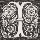 Decorated letter 'I', from 'Le Moyen Age et La Renaissance' by Paul Lacroix (1806-84) published 1847 (litho)