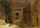 The Hypostyle Hall of the Great Temple at Abu Simbel, Egypt, 1849 (oil on panel)