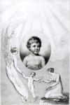 Mary Wollstonecraft Shelley (1797-1851) as a child, engraved by Robert Hartley Cromek (1770-1812) 1805 (engraving) (b&w photo)