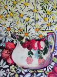 Marguerites in a 30s Jug,2001, (watercolour)