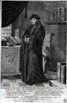 Desiderius Erasmus, 'Restorer of the Latin language' (engraving)