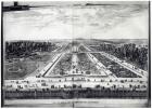 Perspective View of the Garden of Vaux-le-Vicomte (engraving) (b/w photo)
