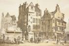 Netherbow House, Edinburgh as it was in 1843, from 'The Scots Worthies' by John Howie, second edition published in 1879 (colour litho)