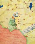 Mount Sinai and the Red Sea, from an Atlas of the World in 33 Maps, Venice, 1st September 1553 (ink on vellum) (detail from 330963)