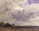 Landscape with Grey Windy Sky, c.1821-30 (oil on paper laid down on millboard)