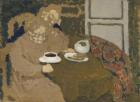 Two Women Drinking Coffee, c.1893 (oil on cardboard)