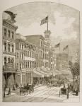 Arch Street, Philadelphia, in c.1870, from 'American Pictures' published by the Religious Tract Society, 1876 (engraving)