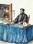 Venetian Moneylender, from an illustrated book of costumes (w/c on paper)