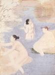 Three Bathers (w/c on paper)